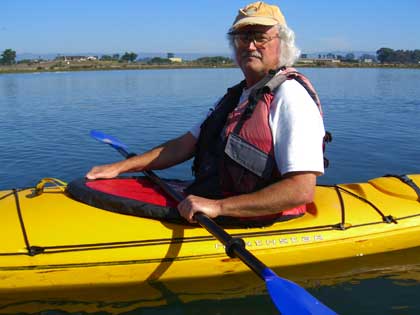 Joe Jordan kayak in Monterey Bay